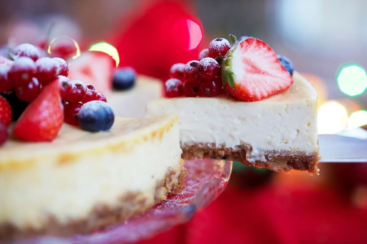 Baked Tofu Cheesecake with Berries