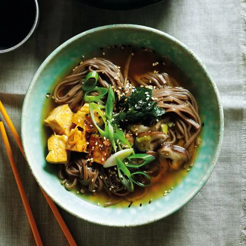 Miso Soba Noodles Soup