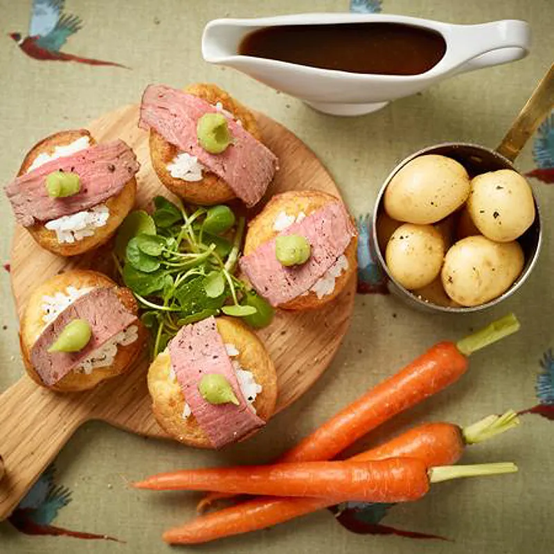 Roast Beef and Yorkshire Pudding Sushi Roll