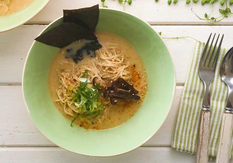Soybean Noodles in Soy Milk and Sesame Soup