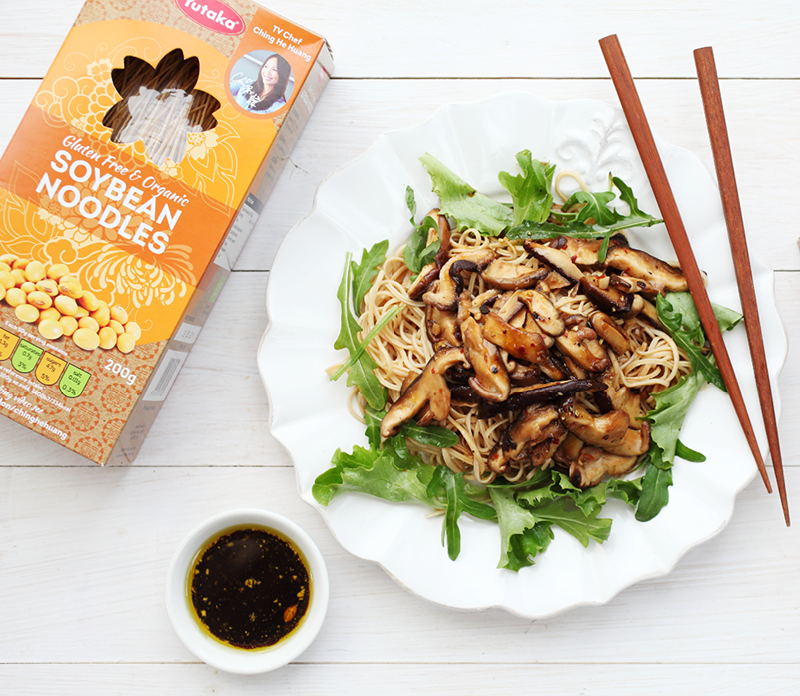 Vegan Soybean Noodle Salad with Yuzu Dressing