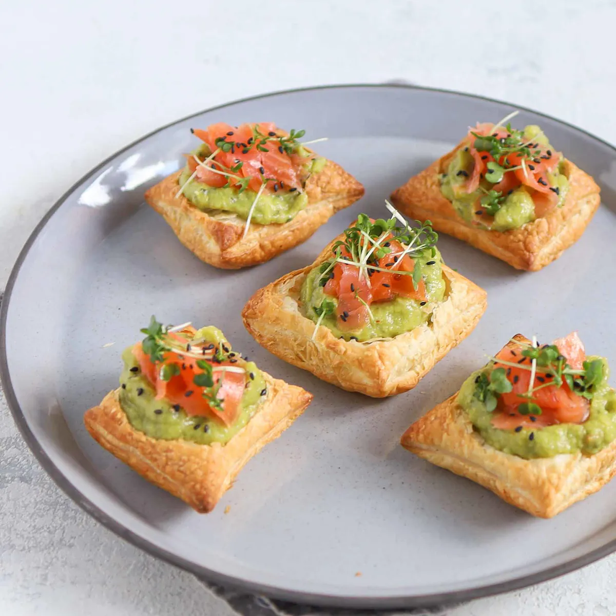 Salmon Tartines with Wasabi Avocado