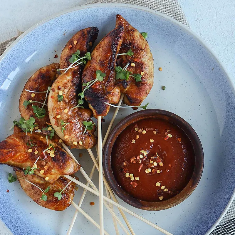 Yuzokosho Grilled Chicken Skewers