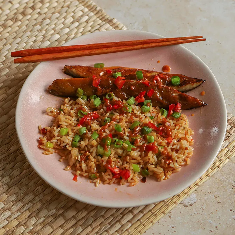 Miso Mackerel with Chilli Rice