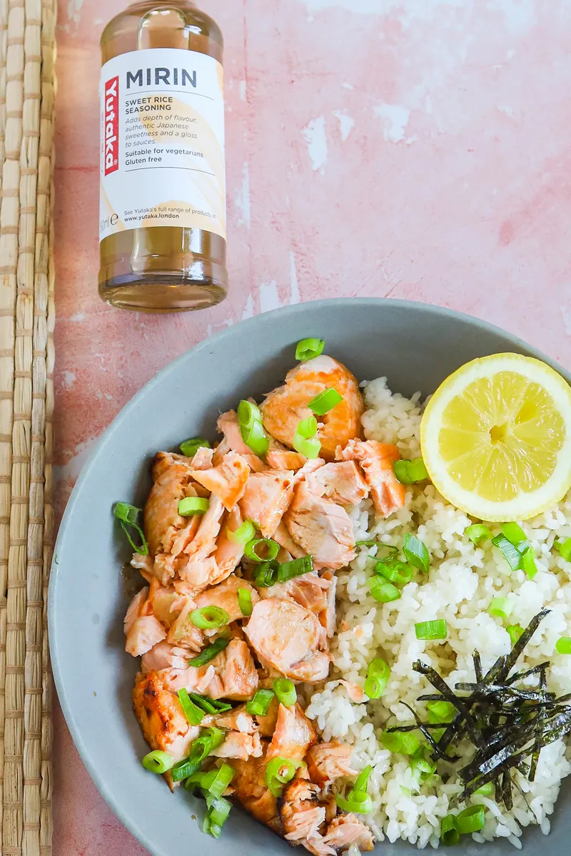 Poached Salmon Rice Bowl